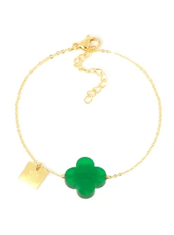 Bracelet ZAG Bijoux Vega trèfle vert