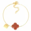 Bracelet Zag Bijoux Vega marron pailleté