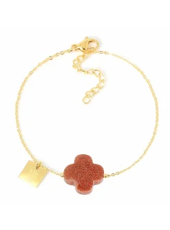 Bracelet Zag Bijoux Vega marron pailleté
