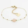 Bracelet Zag Bijoux Velasquez pierre de soleil_x005f_x000D_lacier doré