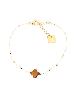 Bracelet Zag Bijoux Velasquez oeil de tigre_x005f_x000D_acier doré