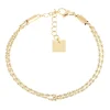 Bracelet Zag Bijoux Zeta acier doré torsadé croisé