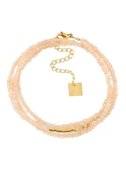 Bracelet Zag Bijoux Zoli double tour perles nude_x005f_x000D_tours reglable