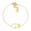 Bracelet Zag Ceres acier doré