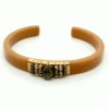 Bracelet Zag jonc doré gris - gold grey