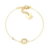 Bracelet Zag motif carré arrondi nacre et oxydes