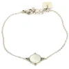Bracelet Zag Salome acier blanc disque nacré