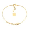 Bracelete Zag Bijoux Belenos acier doré oxydes