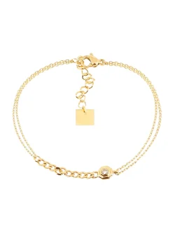 Bracelete Zag Bijoux Belenos acier doré oxydes