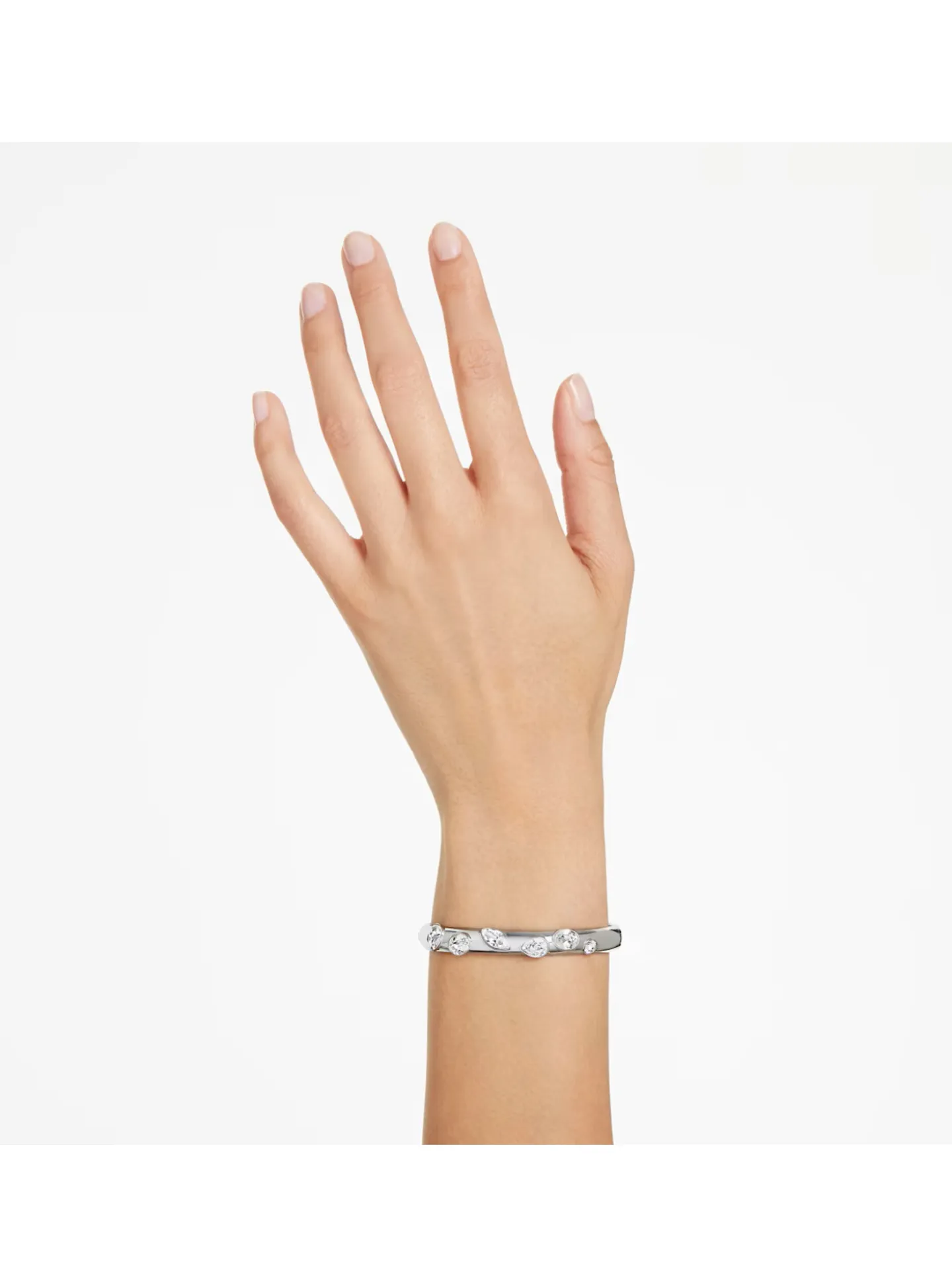 Bracelet-Jonc Swarovski Dextera blanc Taille M