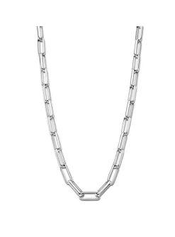Chaine femme maille forçat Lotus acier