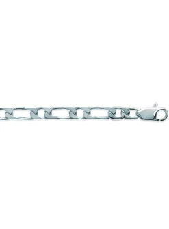 Chaine homme maille alternée 1/1 argent rhodié