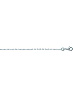 Chaine maille forçat en argent rhodié 45 cm