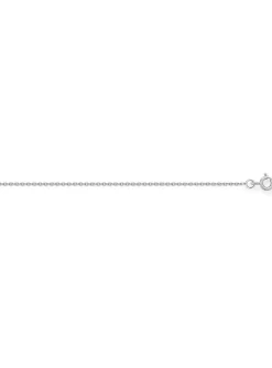 Chaine maille forçat or blanc 18 carats 1 mm