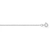 Chaine maille forçat or blanc 9 carats 1 mm