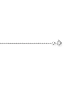 Chaine maille forçat or blanc 9 carats 1 mm
