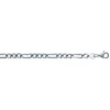 Chaîne argent rhodié maille alternée 1/3 55 cm