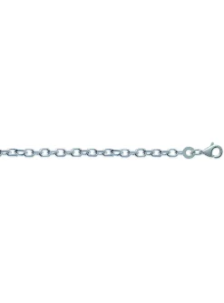 Chaîne Brillaxis argent rhodié 55cm