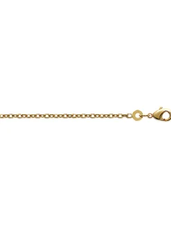 Chaîne Brillaxis maille forçat 50 cm plaqué or