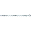 Chaîne Brillaxis maille forçat argent rhodié 50cm