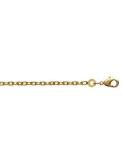 Chaîne Brillaxis maille forçat plaqué or 750/1000_x005f_x000D_55cm