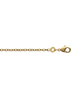Chaîne Brillaxis maille forçat en plaqué or 42cm