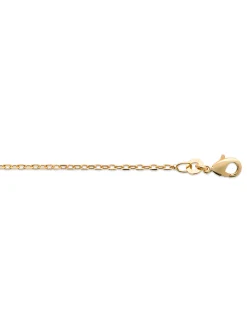Chaîne Brillaxis maille forçat plaqué or 45cm