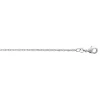 Chaîne Brillaxis maille forçat argent rhodié 42cm