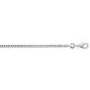 Chaîne Brillaxis maille gourmette argent rhodié 55cm