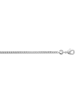 Chaîne Brillaxis maille gourmette argent rhodié 55cm