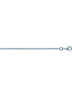 Chaîne Brillaxis maille gourmette argent rhodié 42cm