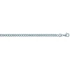 Chaîne Brillaxis maille gourmette argent rhodié 55cm