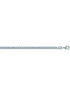 Chaîne Brillaxis maille gourmette argent rhodié 55cm