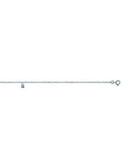 Chaîne de cheville Brillaxis argent avec oxyde