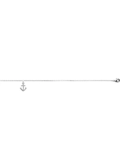 Chaîne de cheville Brillaxis ancre argent