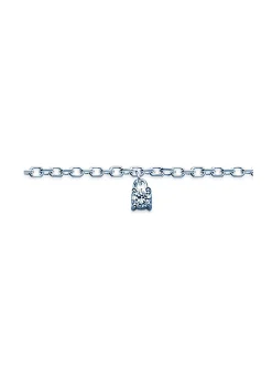 Chaîne de cheville Brillaxis argent avec oxyde