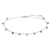 Chaîne de cheville Lotus Silver Pampilles_x005f_x000D_multicolore