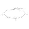 Chaîne de cheville Lotus Silver étoiles de mer