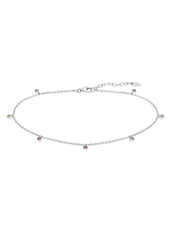Chaîne de cheville Lotus Silver multicolore
