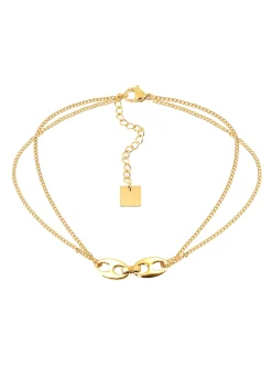 Chaîne de cheville Zag Bijoux Aude acier doré