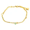 Chaîne de cheville Zag Bijoux Manne doré turquoise