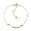 Chaîne de cheville Zag Bijoux Pythagore acier doré