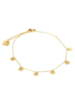 Chaîne de cheville Zag Bijoux Confettis acier doré