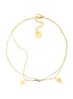 Chaîne de cheville Zag Bijoux Dallas acier doré