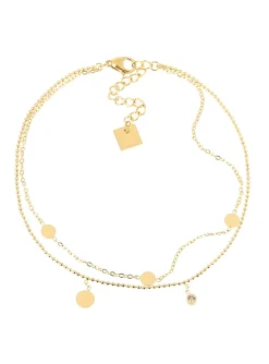 Chaîne de cheville Zag Bijoux Mélinda acier doré