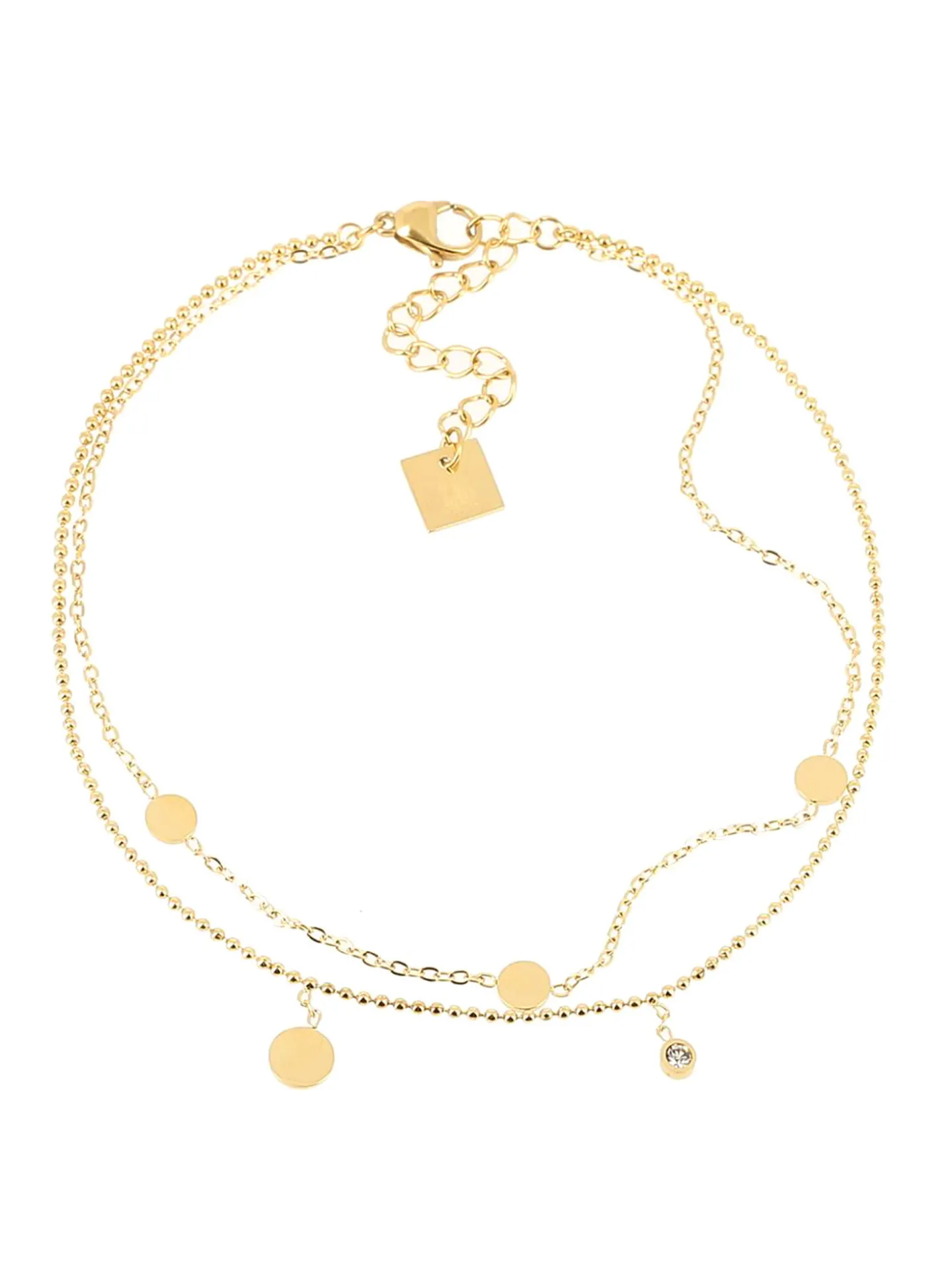 Chaîne de cheville Zag Bijoux Mélinda acier doré
