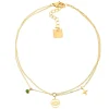 Chaîne de cheville Zag Bijoux Valore acier doré