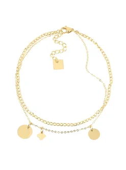Chaîne de cheville Zag Bijoux Pastillas acier doré