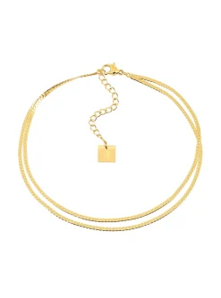 Chaîne de cheville Zag Bijoux Rosine acier doré