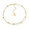 Chaîne de cheville Zag Bijoux Pierrette acier doré